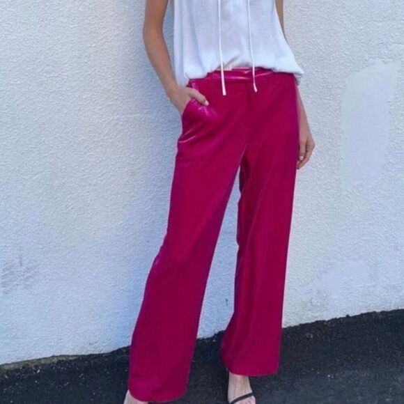 Six/Fifty NWT Adeline Velour Wide Leg Pant Medium - Picture 1 of 10